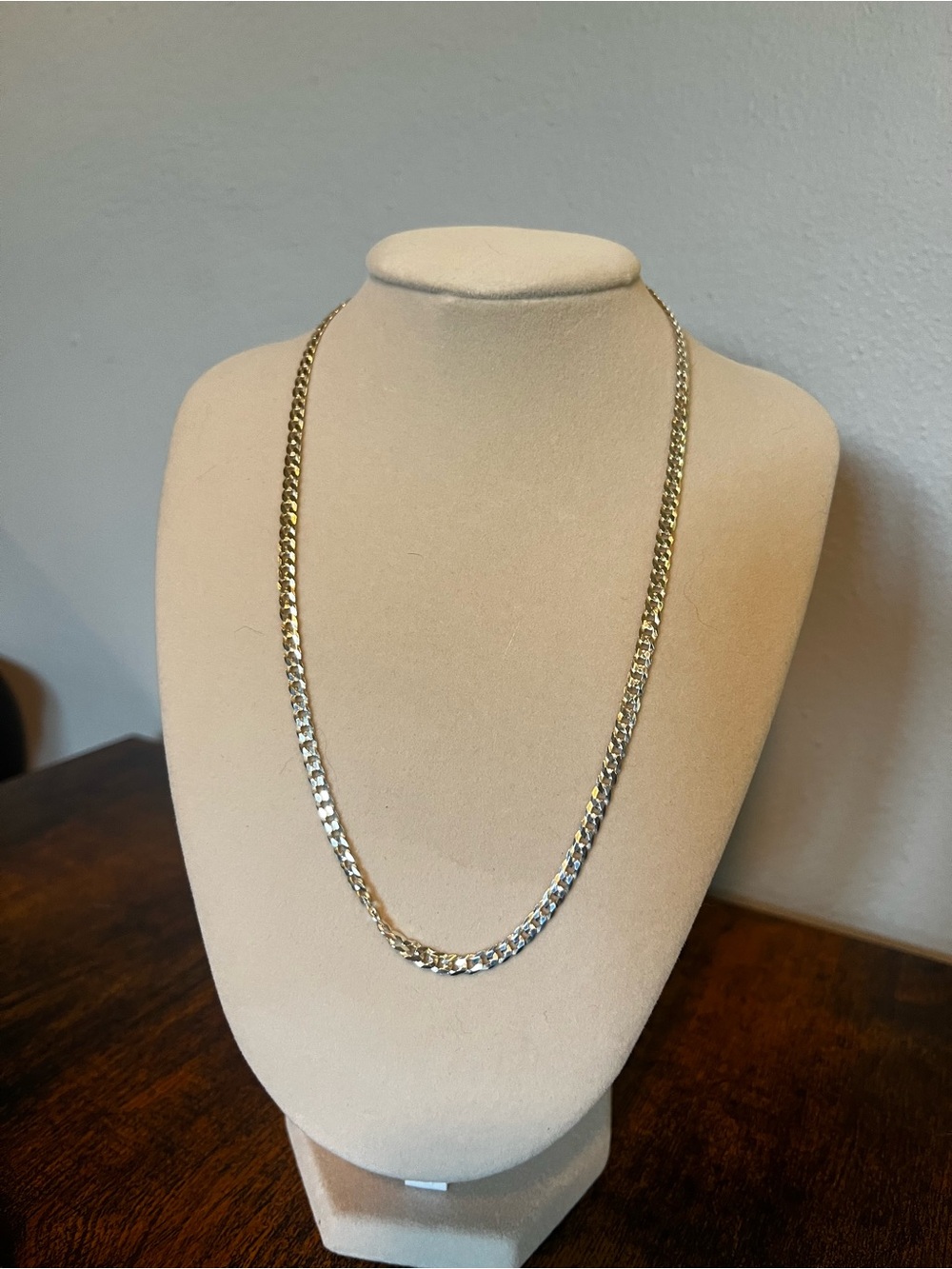 Sterling silver 925 Italian Curb Chain Necklace - Women Jewelry 16”